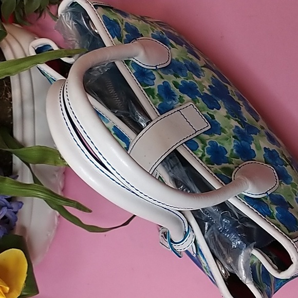 Dooney and Bourke Satchel Bag Blue Floral 💙💙💙 - Picture 5 of 11